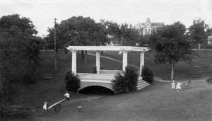 Primary view of object titled '[Children playing at Wooldridge Park]'.