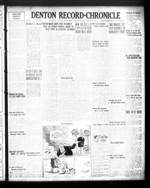 Primary view of object titled 'Denton Record-Chronicle (Denton, Tex.), Vol. 23, No. 201, Ed. 1 Saturday, April 5, 1924'.