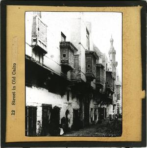 Primary view of object titled 'Glass Slide of Street in Old Cairo (Egypt)'.