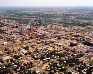 Primary view of object titled 'Aerial Photograph of Downtown Abilene, Texas'.