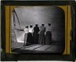 Photograph: Glass Slide of Back of Group of Women on Ship WearingSailor Caps
