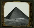 Photograph: Glass Slide of the Pyramid of Cheops (Egypt)