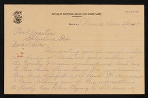 Primary view of object titled '[Letter from T. F. Loughran to C. C. Cox, March 23, 1922]'.