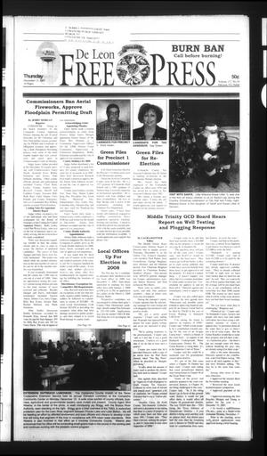 Primary view of De Leon Free Press (De Leon, Tex.), Vol. 117, No. 24, Ed. 1 Thursday, December 13, 2007