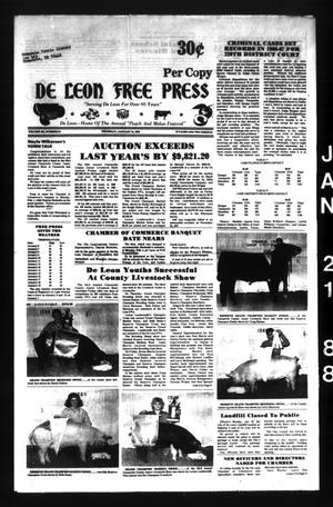 Primary view of object titled 'De Leon Free Press (De Leon, Tex.), Vol. 101, No. 34, Ed. 1 Thursday, January 21, 1988'.