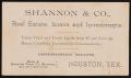 Primary view of [Shannon and Company Business Card]