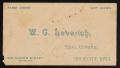 Thumbnail image of item number 1 in: '[W. G. Leverich Business Card]'.