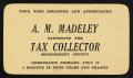 Text: [A. M. Madeley Campaign Card]