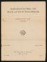 Primary view of Application for State Aid: Rural and Small Town Schools - Scholastic Year 1919-1920