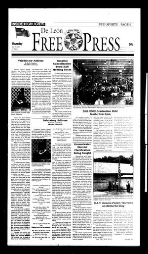 Primary view of object titled 'De Leon Free Press (De Leon, Tex.), Vol. 112, No. 47, Ed. 1 Thursday, May 30, 2002'.