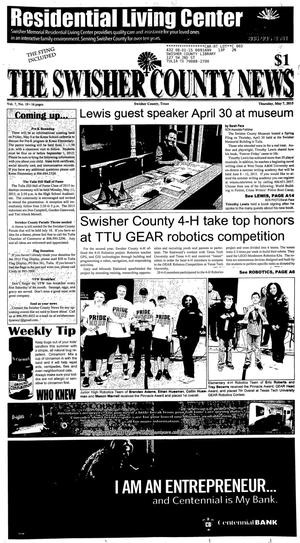 Primary view of object titled 'The Swisher County News (Tulia, Tex.), Vol. 7, No. 19, Ed. 1 Thursday, May 7, 2015'.