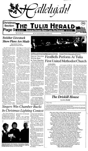 Primary view of The Tulia Herald (Tulia, Tex.), Vol. 101, No. 52, Ed. 1 Thursday, December 24, 2009