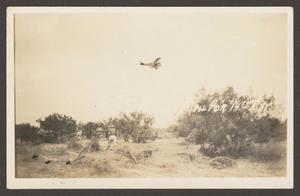 Primary view of object titled '[Airplane Above Field]'.