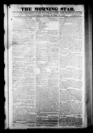 Primary view of The Morning Star. (Houston, Tex.), Vol. 2, No. 112, Ed. 1 Saturday, October 24, 1840