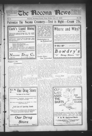 Primary view of object titled 'The Nocona News (Nocona, Tex.), Vol. 6, No. 54, Ed. 1 Friday, June 17, 1910'.