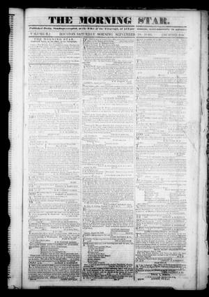 Primary view of The Morning Star. (Houston, Tex.), Vol. 2, No. 100, Ed. 1 Saturday, September 26, 1840