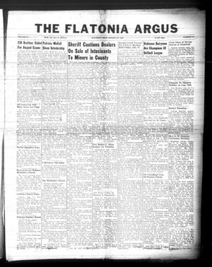 Primary view of object titled 'The Flatonia Argus (Flatonia, Tex.), Vol. 75, No. 33, Ed. 1 Thursday, August 10, 1950'.