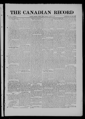 Primary view of object titled 'The Canadian Record (Canadian, Tex.), Vol. 27, No. 25, Ed. 1  Thursday, March 25, 1920'.