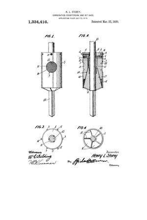 Primary view of object titled 'Combination Countersink and Bit-Gage.'.