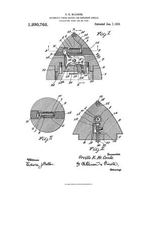 Primary view of object titled 'Automatic Firing Device for Explosive Shells.'.