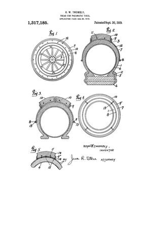 Primary view of object titled 'Tread for Pneumatic Tires.'.