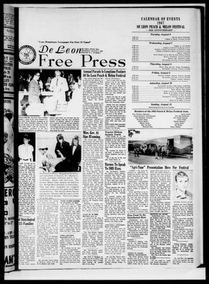 Primary view of object titled 'De Leon Free Press (De Leon, Tex.), Vol. 79, No. 7, Ed. 1 Thursday, August 1, 1968'.