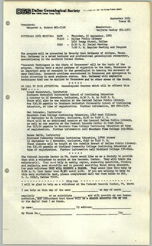 Primary view of object titled 'DGS Newsletter, Number 64, September 1983'.