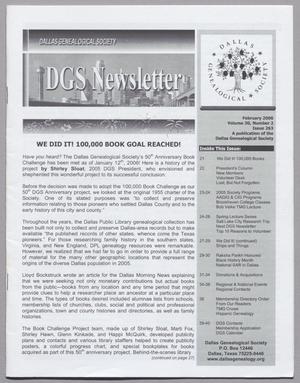 Primary view of object titled 'DGS Newsletter, Volume 30, Number 2, February 2003'.