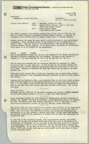 Primary view of object titled 'DGS Newsletter, Number 65, October 1983'.