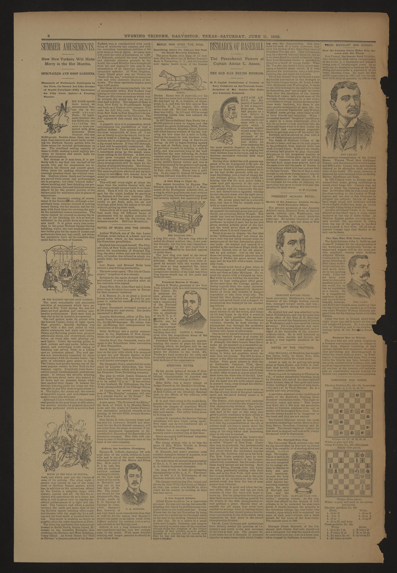 Evening Tribune. (Galveston, Tex.), Vol. 12, No. 180, Ed. 1 Saturday, June 11, 1892
                                                
                                                    [Sequence #]: 2 of 8
                                                