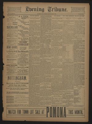 Primary view of object titled 'Evening Tribune. (Galveston, Tex.), Vol. 12, No. 93, Ed. 1 Wednesday, March 2, 1892'.
