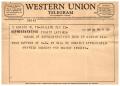 Letter: [Telegram from Paynter Grocery, April 23, 1957]