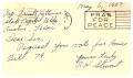 Primary view of [Postcard from R. W. Stewart to Truett Latimer, May 6, 1957]
