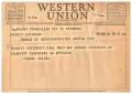 Letter: [Telegram from Virgil Wolfe, March 19, 1955]