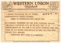 Letter: [Telegram from E. L. Thronton to Truett Latimer, April 24, 1957]