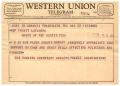 Letter: [Telegram from Bob Rushing to Truett Latimer, March 23, 1957]