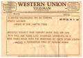 Primary view of [Telegram from Louis N. Thomas to Truett Latimer, April 26, 1957]