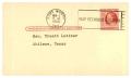Thumbnail image of item number 2 in: '[Postcard from Dayle Willis to Truett Latimer, November 4, 1955]'.