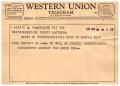 Letter: [Telegram from Richardson Grocery, April 23, 1957]