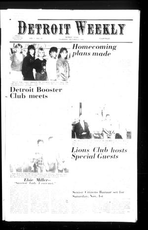 Primary view of Detroit Weekly (Detroit, Tex.), Vol. 1, No. 16, Ed. 1 Thursday, October 23, 1986