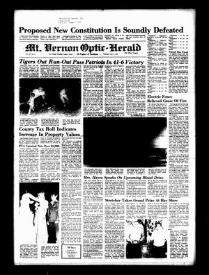 Primary view of object titled 'Mt. Vernon Optic-Herald (Mount Vernon, Tex.), Vol. 101, No. 8, Ed. 1 Thursday, November 6, 1975'.