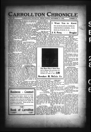 Carrollton Chronicle (Carrollton, Tex.), Vol. 3, No. 10, Ed. 1 Friday, September 28, 1906