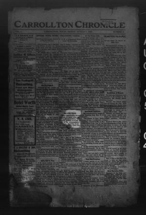 Primary view of object titled 'Carrollton Chronicle (Carrollton, Tex.), Vol. 1, No. 4, Ed. 1 Friday, August 5, 1904'.