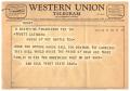 Letter: [Telegram from Sam Hill to Truett Latimer, February 13, 1961]