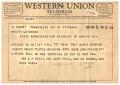 Letter: [Telegram from Mrs. W. A. Hale, Mrs. Jack Kunz, Mrs. Ed Baccus, and M…