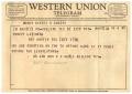 Primary view of [Telegram from Mr. and Mrs. R. W. Schuls to February 24, 1961]
