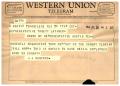 Primary view of [Telegram from J. J. Sanford, July 28, 1961]