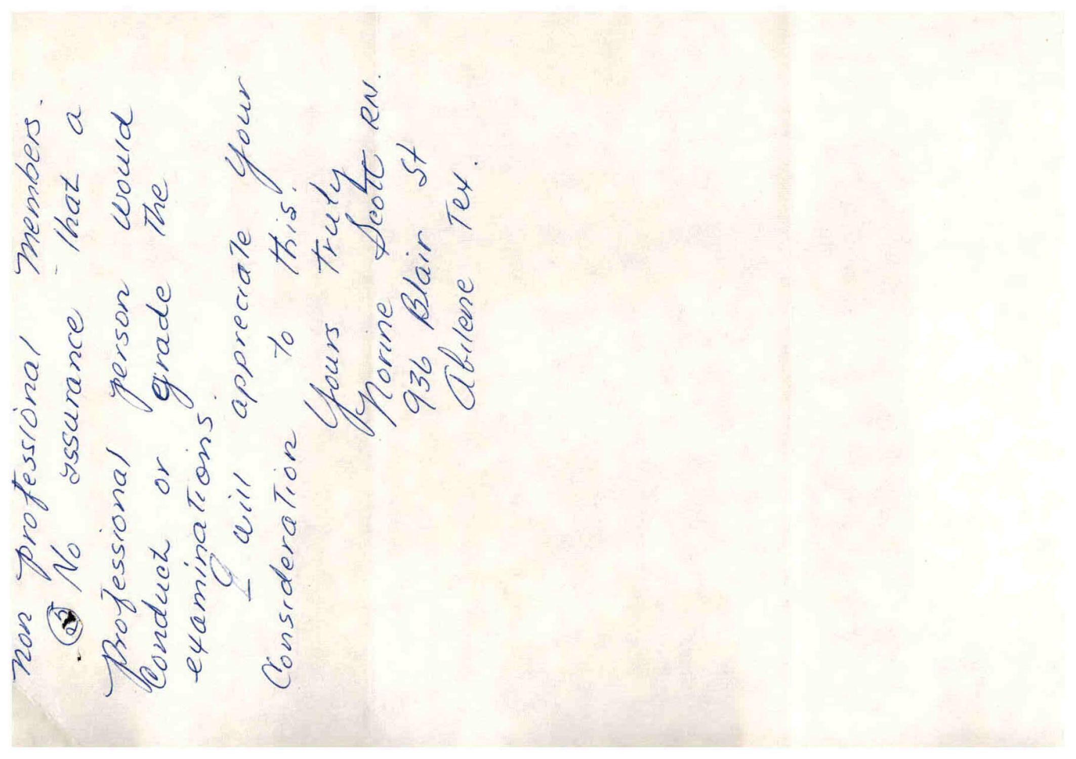 [Letter from Norine Scott to Truett Latimer, April 1, 1959]
                                                
                                                    [Sequence #]: 2 of 2
                                                