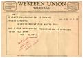 Thumbnail image of item number 1 in: '[Telegram from Ben E. Blanton, June 30, 1959]'.