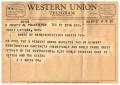 Letter: [Telegram from E. F. Smith, March 27, 1961]